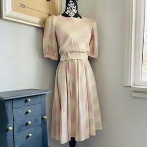 Retro Plaid vintage 50s style dress